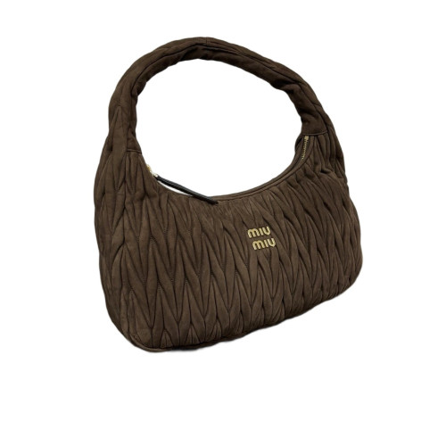Miu Miu Hobo Suede Dark Brown