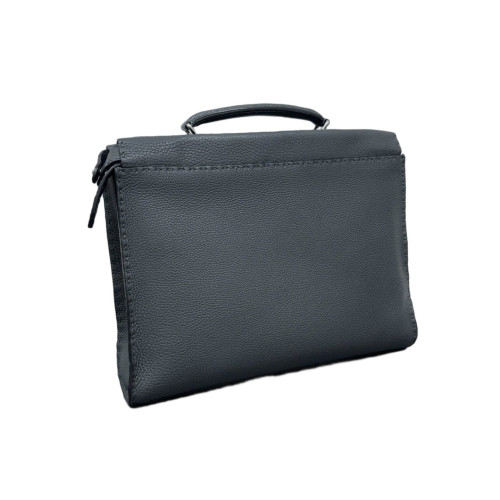 Fendi Selleria Peekaboo Fit Grained Calfskin Dark Grey