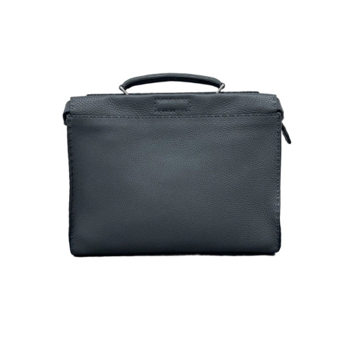 Fendi Selleria Peekaboo Fit Grained Calfskin Dark Grey