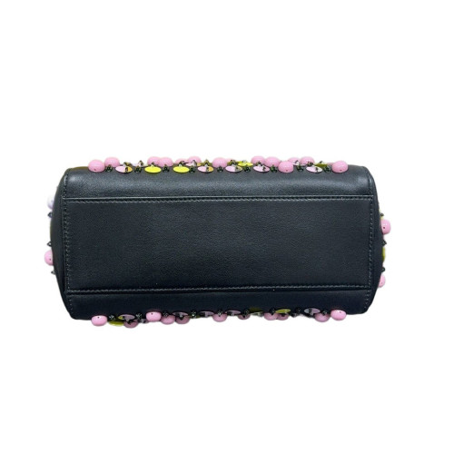 Fendi Peekaboo Mini Lambskin Sequin Resin Black Pink Yellow