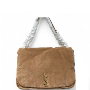 Yves Saint Laurent Jamie 4.3 Shoulder Bag Suede Gold Brown