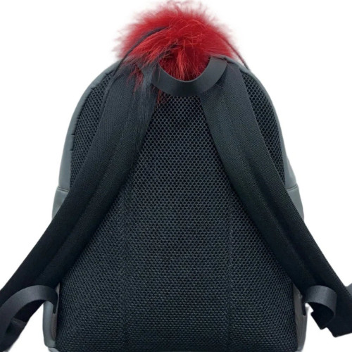 Fendi Studded Monster Eyes Medium Backpack Nylon Calfskin Grey White Blue