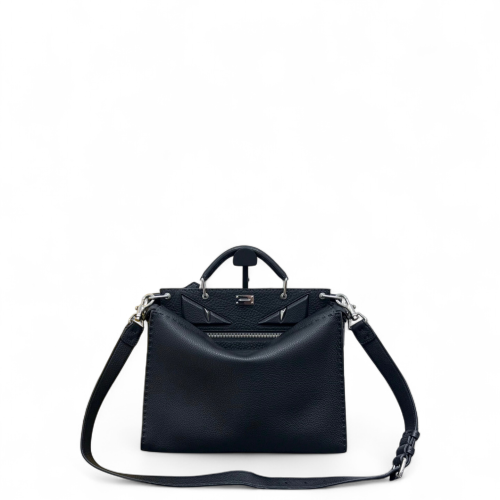 Fendi Selleria Peekaboo Fit Grained Calfskin Black