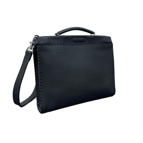 Fendi Selleria Peekaboo Fit Grained Calfskin Black