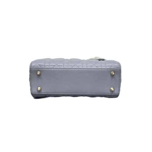 Dior Cannage Small Lady Dior Lambskin Grey