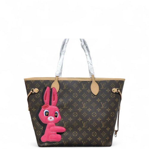 Louis Vuitton X Sun Yitian Neverfull MM Monogram Brown Pink