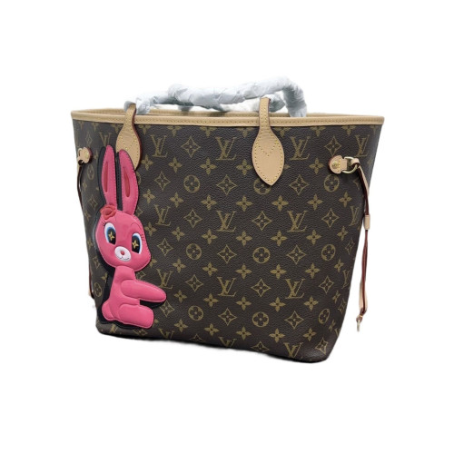 Louis Vuitton X Sun Yitian Neverfull MM Monogram Brown Pink
