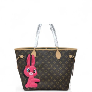 Louis Vuitton X Sun Yitian Neverfull MM Monogram Brown Pink