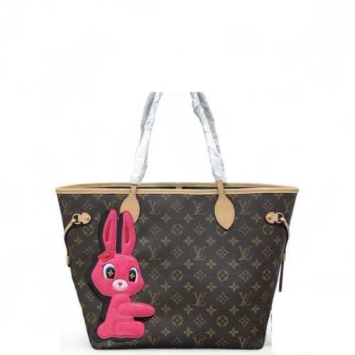 Louis Vuitton X Sun Yitian Neverfull MM Monogram Brown Pink