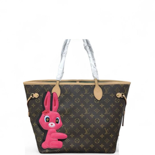 Louis Vuitton X Sun Yitian Neverfull MM Monogram Brown Pink