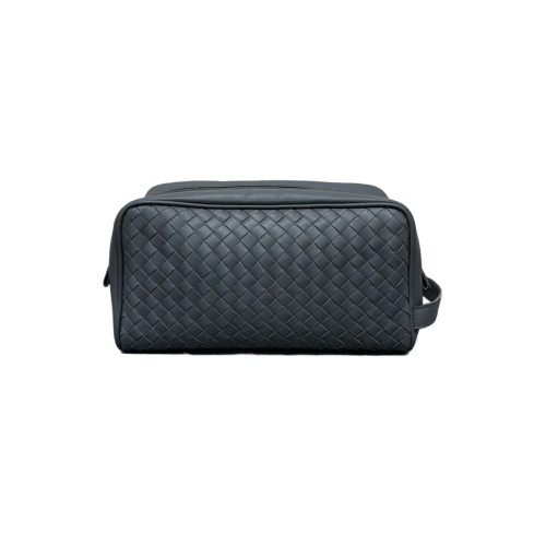 Bottega Veneta Clutch Calfskin Intrecciato Dark Grey