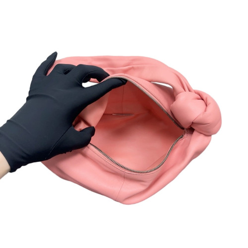 Bottega Veneta Mini Double Knot Nappa Peach Beige