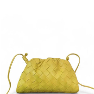 Bottega Veneta The Mini Pouch Calfskin Intrecciato Light Green
