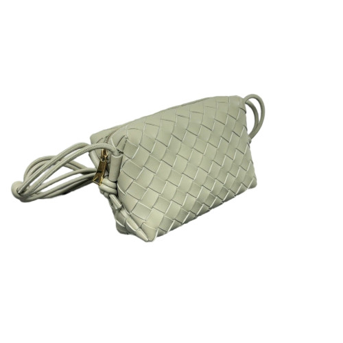 Bottega Veneta Loop Top Handle Camera Bag Calfskin Intrecciato Light Green