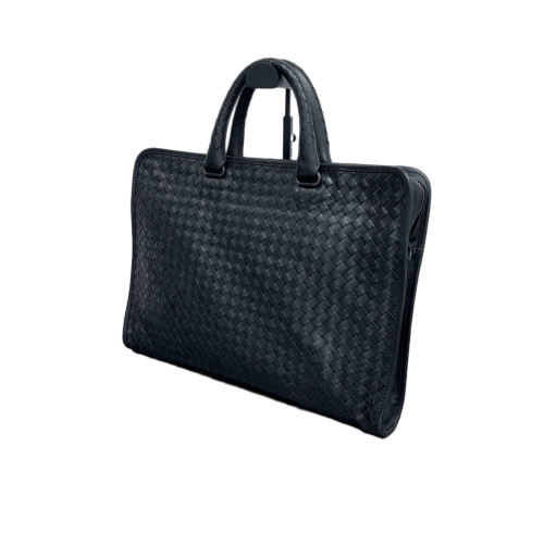 Bottega Veneta Intrecciato Briefcase Large Calfskin Intrecciato Black