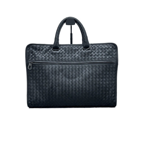 Bottega Veneta Intrecciato Briefcase Large Calfskin Intrecciato Black