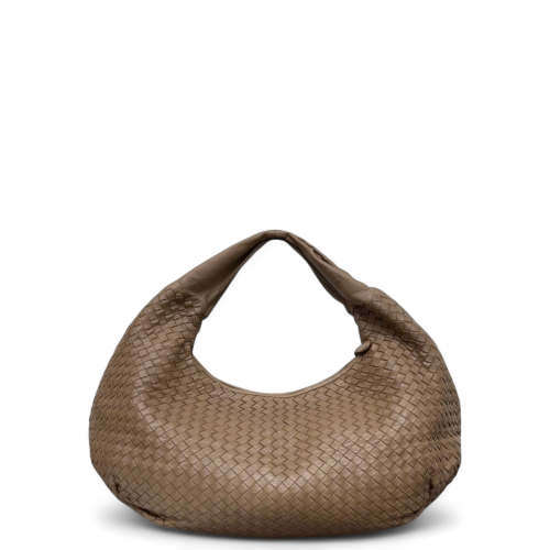 Bottega Veneta Maxi Veneta Hobo Calfskin Intrecciato Brown