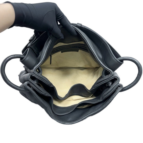 Bottega Veneta Hobo Calfskin Intrecciato Nappa Black