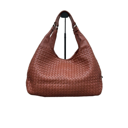 Bottega Veneta Large Campana Hobo Calfskin Intrecciato Brick Red