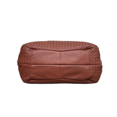 Bottega Veneta Large Campana Hobo Calfskin Intrecciato Brick Red