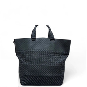 Bottega Veneta Tote Bag Calfskin Intrecciato Black