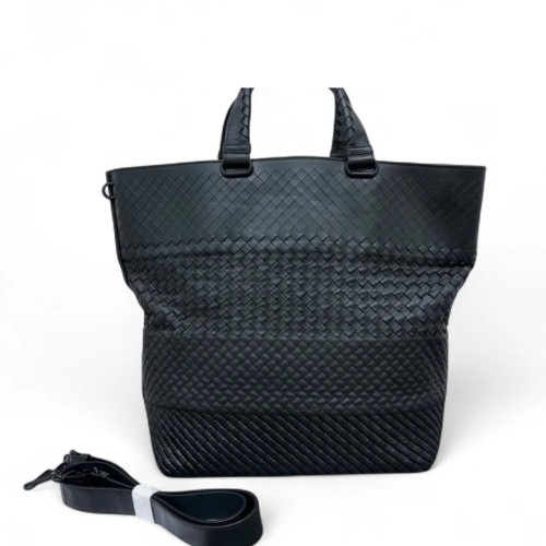 Bottega Veneta Tote Bag Calfskin Intrecciato Black