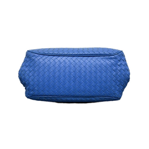 Bottega Veneta Shoulder Bag Calfskin Intrecciato Royal Blue