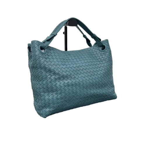 Bottega Veneta Medium Garda Tote Calfskin Intrecciato Teal