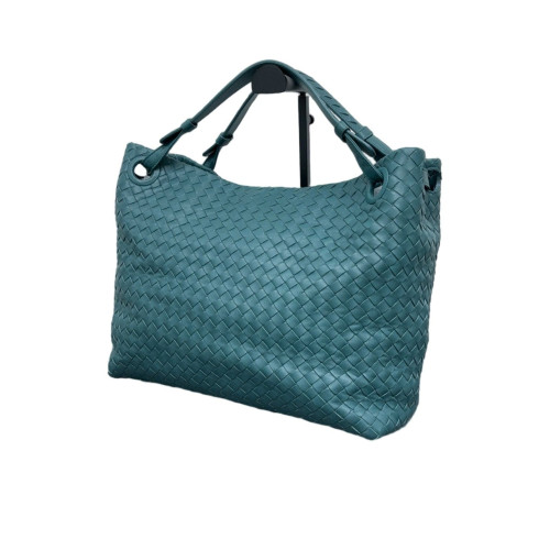 Bottega Veneta Medium Garda Tote Calfskin Intrecciato Teal