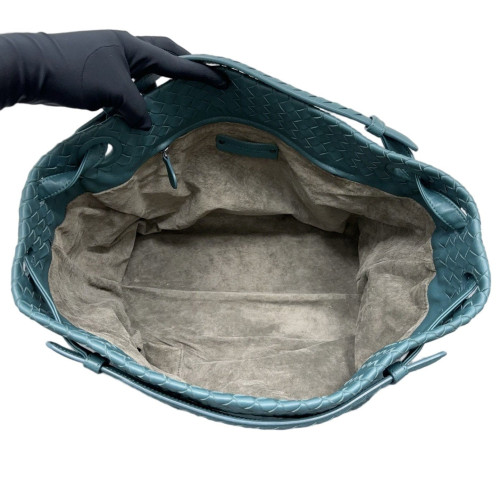 Bottega Veneta Medium Garda Tote Calfskin Intrecciato Teal