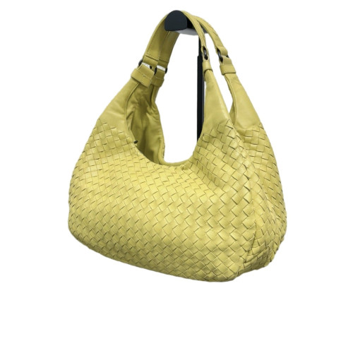 Bottega Veneta Medium Campana Hobo Calfskin Intrecciato Light Yellow