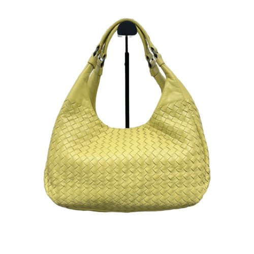 Bottega Veneta Medium Campana Hobo Calfskin Intrecciato Light Yellow