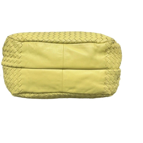 Bottega Veneta Medium Campana Hobo Calfskin Intrecciato Light Yellow