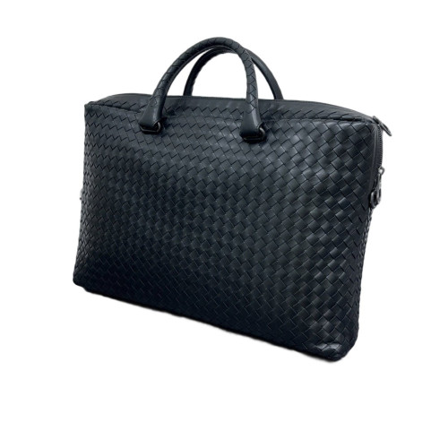 Bottega Veneta Intrecciato Briefcase Large Calfskin Intrecciato Black