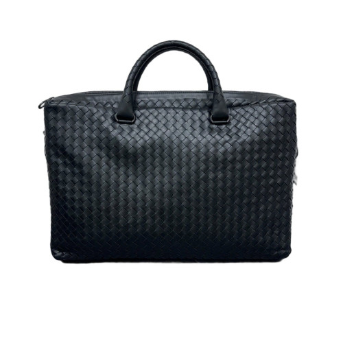 Bottega Veneta Intrecciato Briefcase Large Calfskin Intrecciato Black