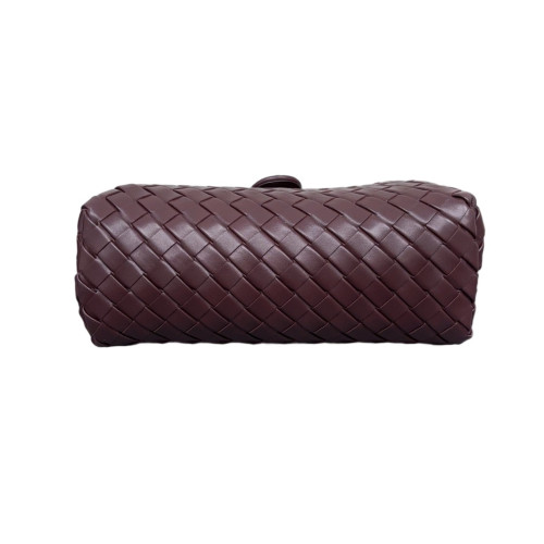 Bottega Veneta Shoulder Bag Calfskin Intrecciato Burgundy
