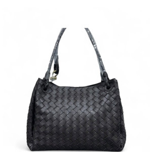 Bottega Veneta Tote Bag Calfskin Intrecciato Dark Chocolate Brown