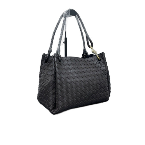Bottega Veneta Tote Bag Calfskin Intrecciato Dark Chocolate Brown