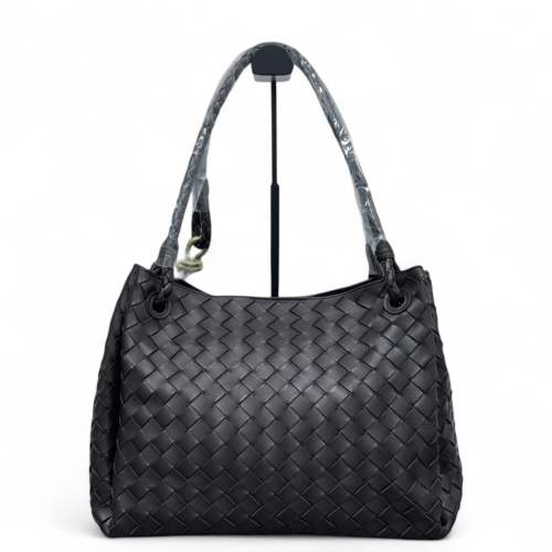 Bottega Veneta Tote Bag Calfskin Intrecciato Dark Chocolate Brown