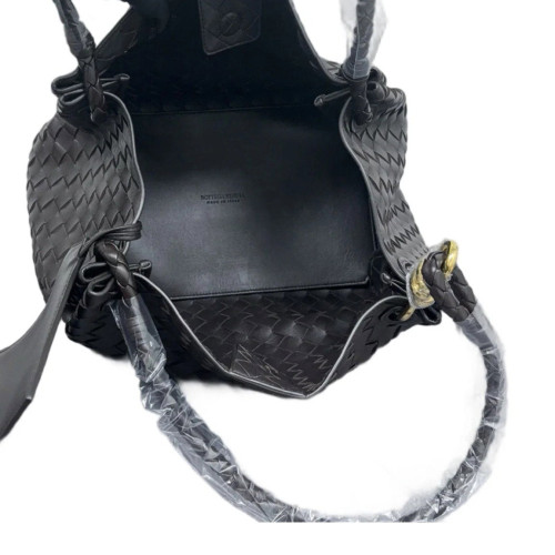 Bottega Veneta Tote Bag Calfskin Intrecciato Dark Chocolate Brown