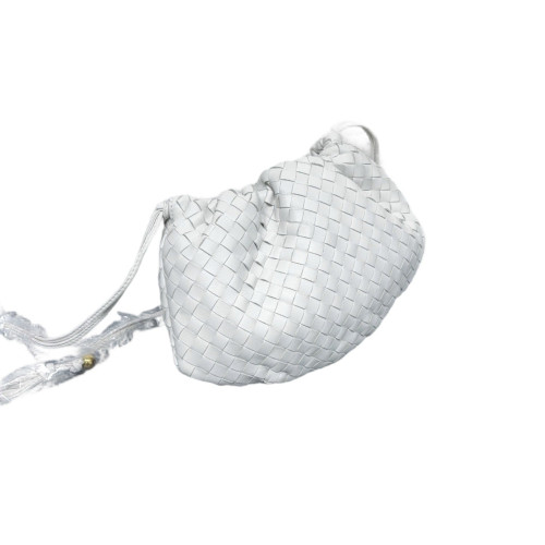 Bottega Veneta Shoulder Bag Calfskin Intrecciato White