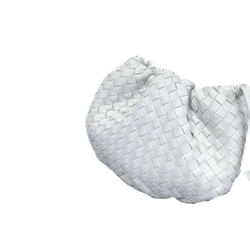 Bottega Veneta Shoulder Bag Calfskin Intrecciato White