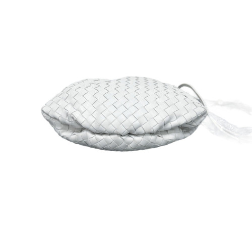 Bottega Veneta Shoulder Bag Calfskin Intrecciato White