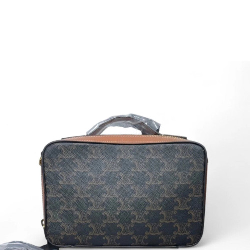 Celine Triomphe Crossbody Bag Triomphe Black Brown