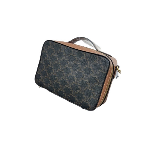 Celine Triomphe Crossbody Bag Triomphe Black Brown