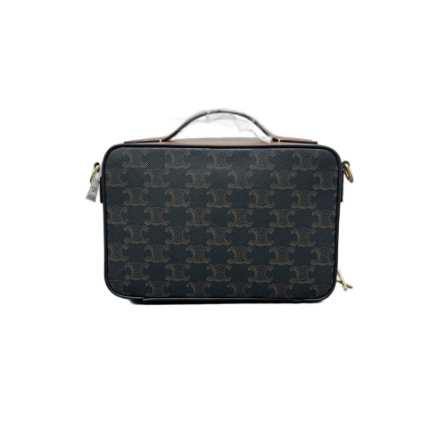 Celine Triomphe Crossbody Bag Triomphe Black Brown