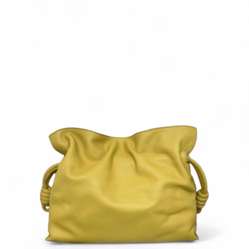 Loewe Medium Flamenco Knot Clutch Calfskin Yellow