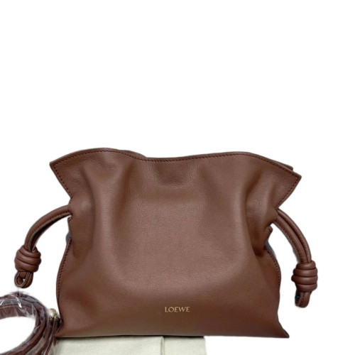Loewe Mini Flamenco Knot Clutch Calfskin Beige Ebony