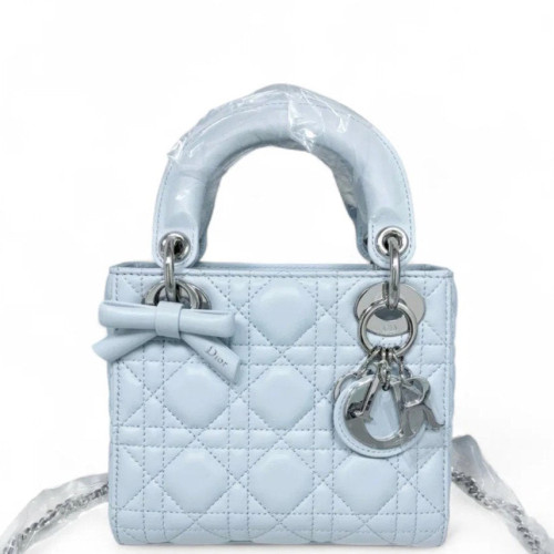 Dior Mini Lady Dior Lambskin Ice Blue Dior Mini Lady Dior Lambskin Ice Blue