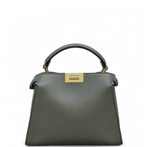 Fendi Peekaboo I See U Small Calfskin Dark Green